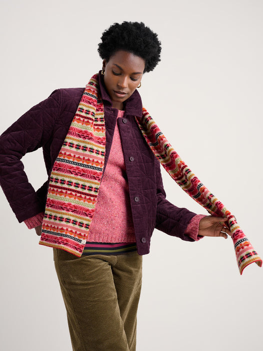 Seasalt Women's Bright Line Fair Isle Scarf In Scillia Aran Multi