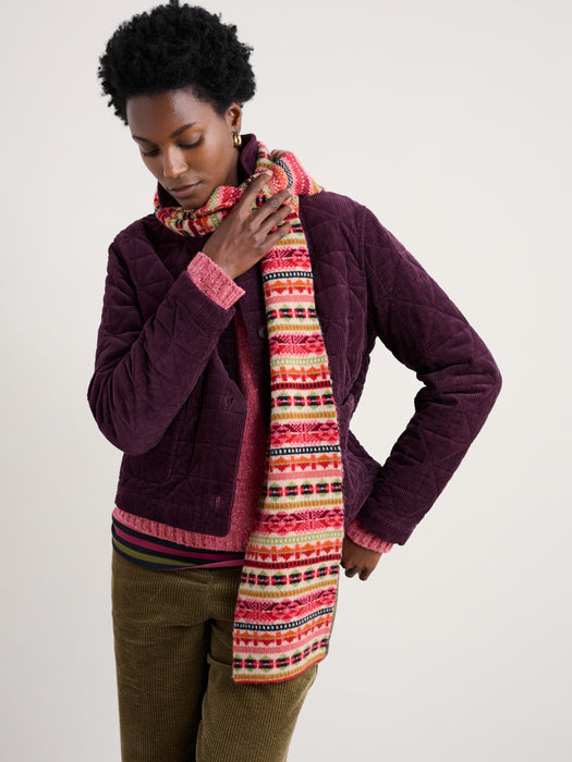 Seasalt Women's Bright Line Fair Isle Scarf In Scillia Aran Multi