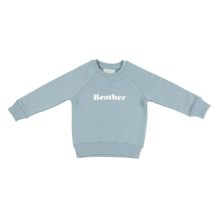 Bob & Blossom Brother Print Sweatshirt Sky Blue