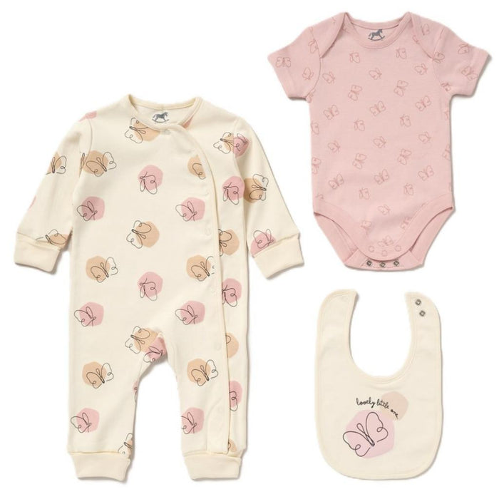 Rock a Bye Boutique Butterfly 3 piece layette set