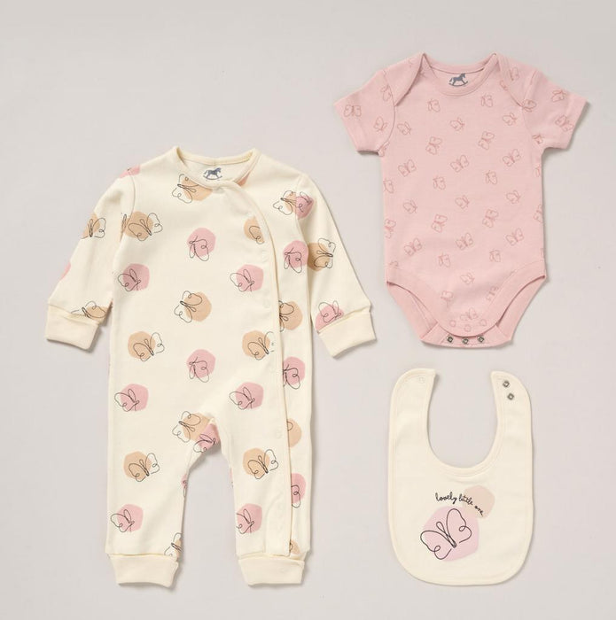Rock a Bye Boutique Butterfly 3 piece layette set