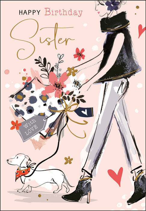 Jonny Javelin 'Happy Birthday Sister' Birthday Card