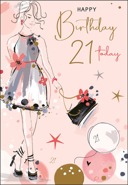 Jonny Javelin 'Happy Birthday 21 Today' Birthday Card