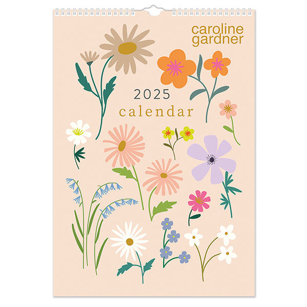 Portico Designs Caroline Gardner Botanical Blooms A3 Calendar 2025