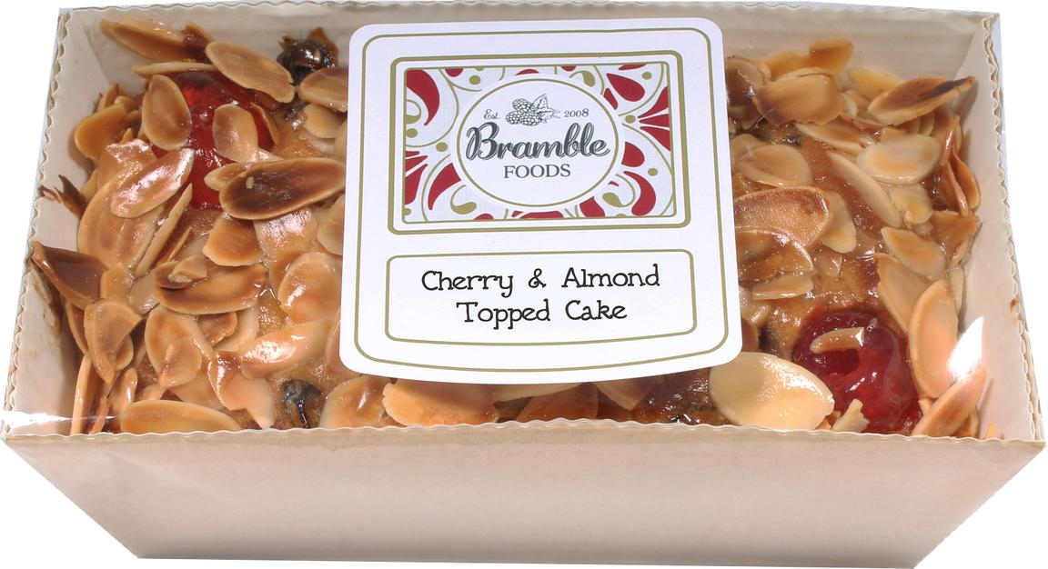 Bramble Cherry and Almond Topped Cake