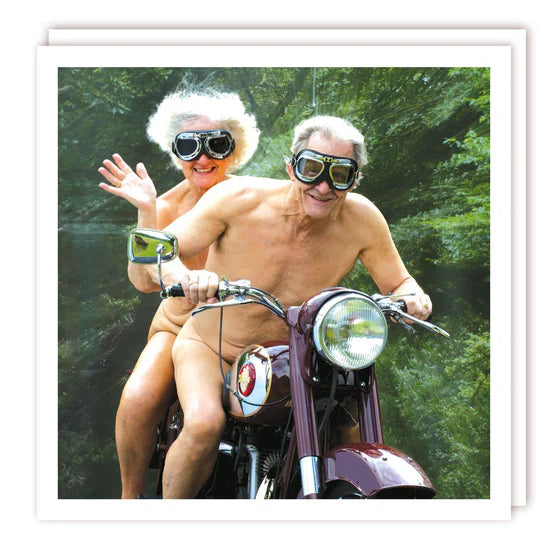 Tracks Publishing 'Naughty Nudes Riding A Motorbike' Open Card