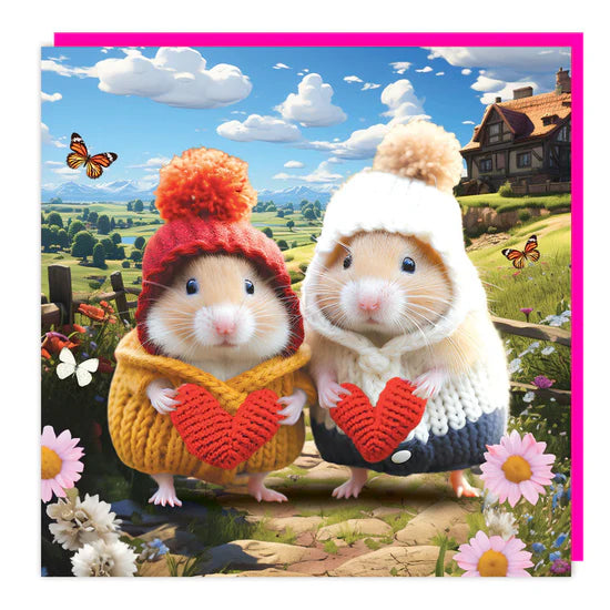 Tracks Publishing '3D Lenticular Gerbils' Welsh Valentine Card
