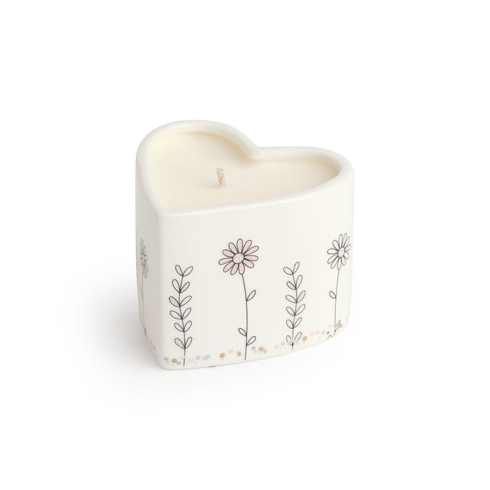 Belly Button Ceramic Heart Candle