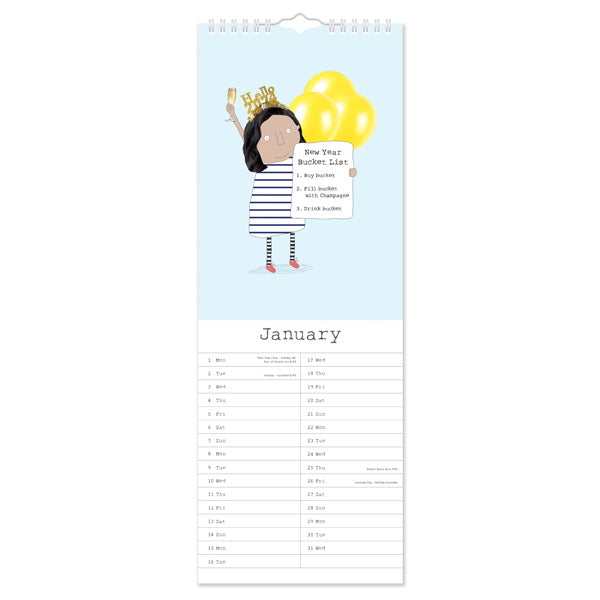 Portico Designs Rosie Made a Thing Slim Calendar 2024