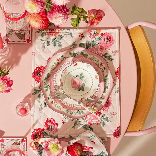 Cath Kidston Archive Rose 12 Piece Dinner Set