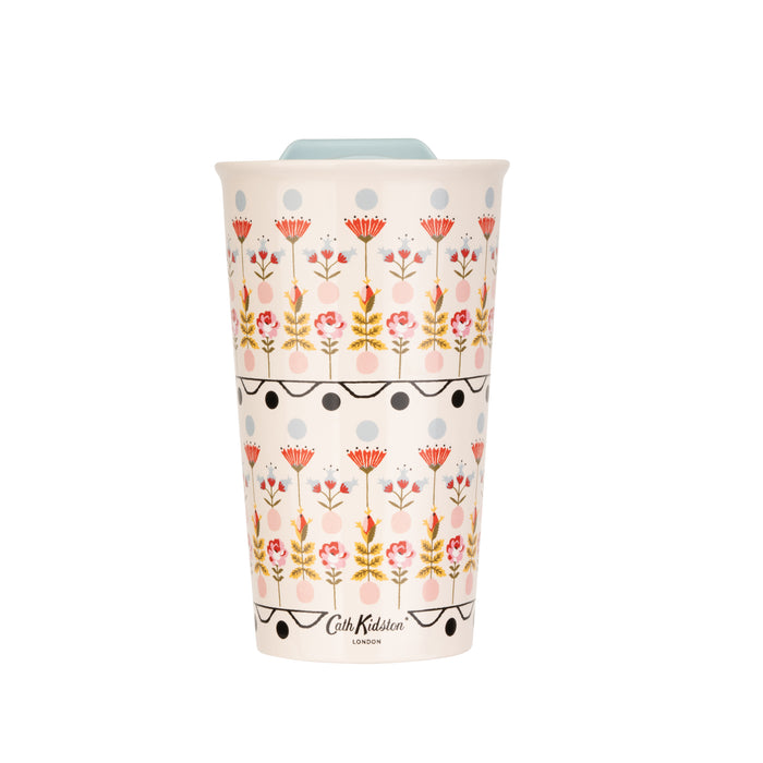 Cath Kidston Floral Print Ceramic Travel Mug 300ml