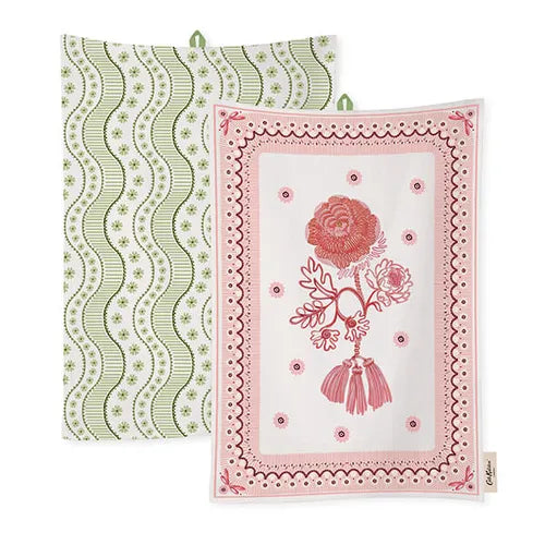 Cath Kidston Spitalfields Silk Set Of 2 Tea Towels