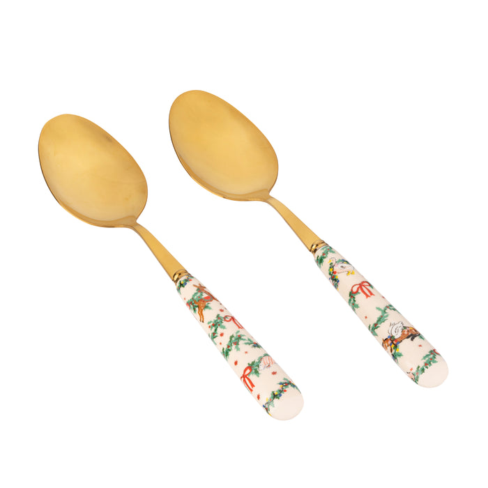 Cath Kidston Christmas Serving Spoons Set of 2