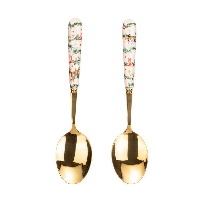 Cath Kidston Christmas Serving Spoons Set of 2