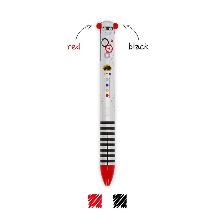 Legami Robot Two-Colour Ballpoint Pen - Click&Clack Pen