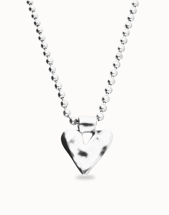 UNOde50 Long Necklace with Beads and Heart Detail