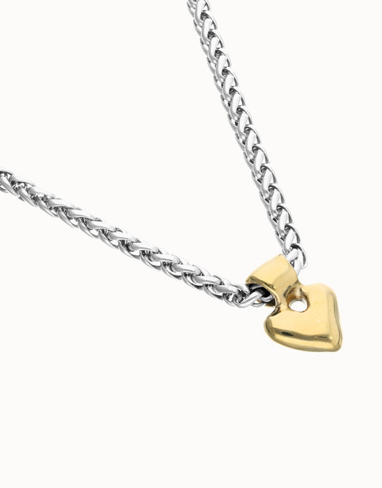 UNOde50 Short Chain Necklace with Small Gold Heart