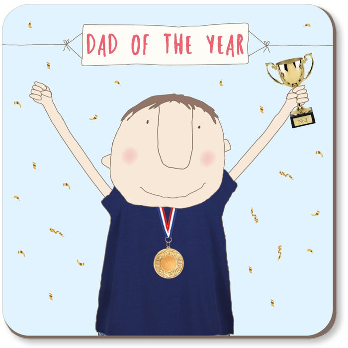 Rosie Made A Thing Coaster - Dad Of The Year