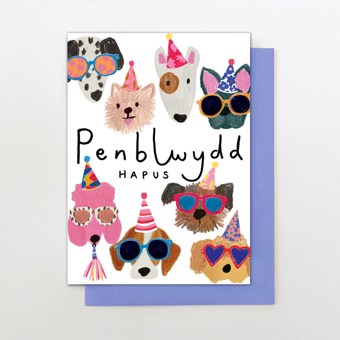Stop the Clock PENBLWYDD HAPUS DOG FACES Card