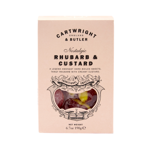 Cartwright & Butler Rhubarb & Custard Sweets In Carton