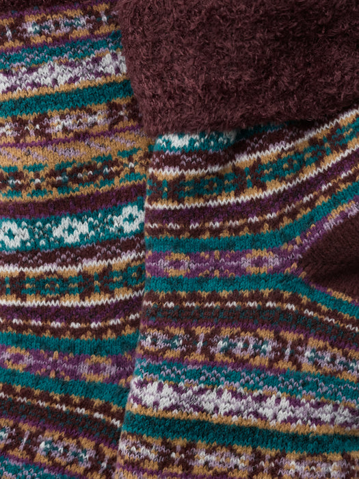 Seasalt Women's Cabin Socks In Roe Woods Purple Coral