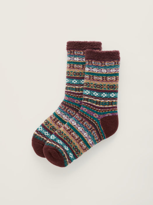 Seasalt Women's Cabin Socks In Roe Woods Purple Coral