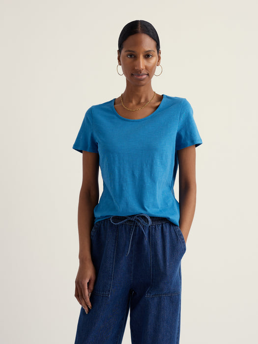 Seasalt Women's Camerance T-Shirt in GOTS-Certified Organic Cotton In Sailboat