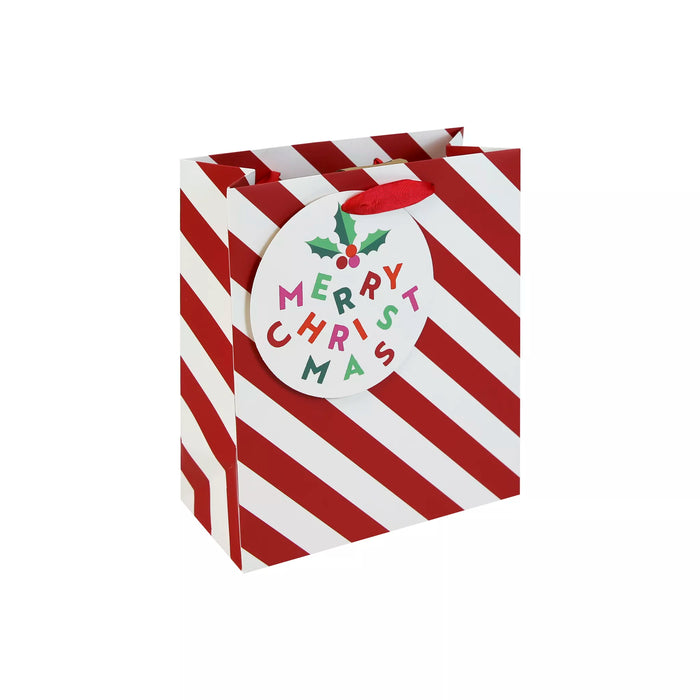 Candy Cane Christmas Medium Gift Bag