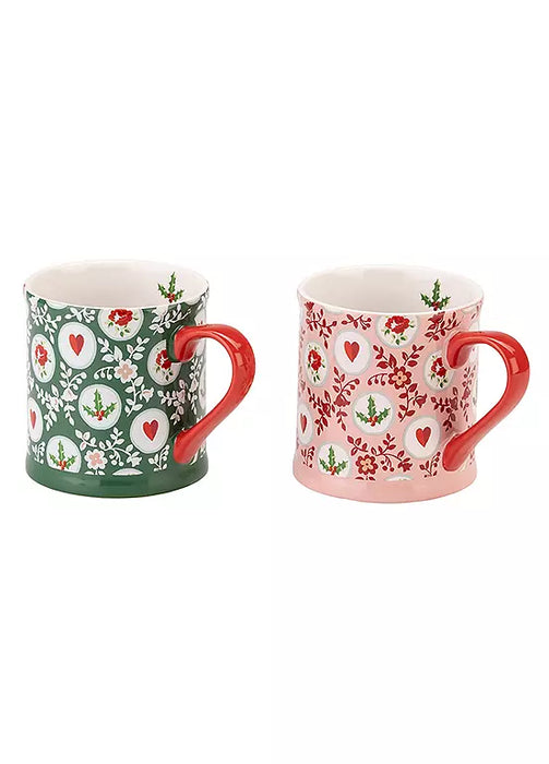 Cath Kidston Set Of 2 Holly Spots Mollie Mugs