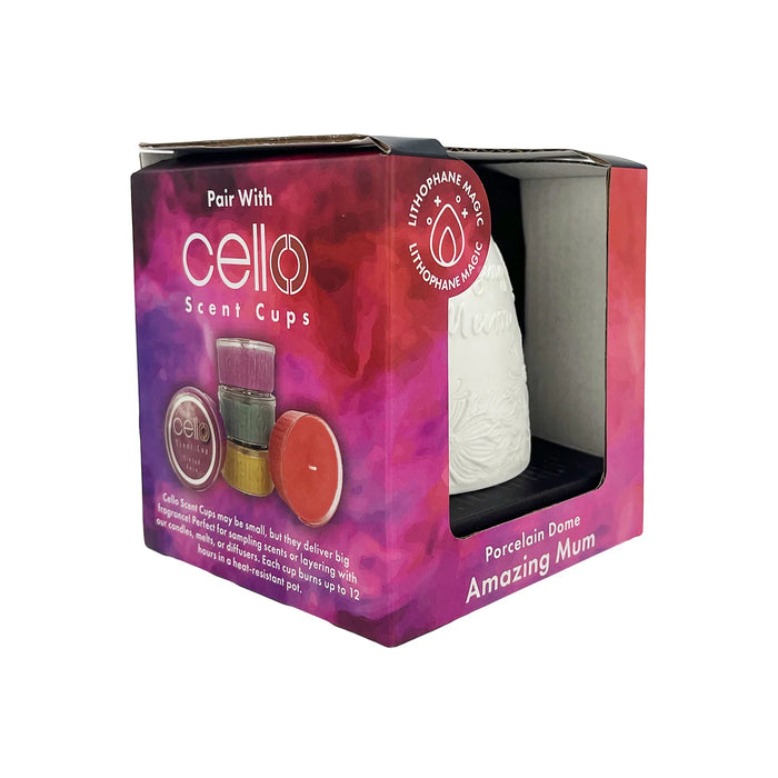 Cello Tall Tealight Dome Amazing Mum