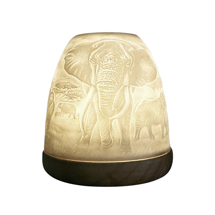 Cello Tall Tealight Dome Elephant