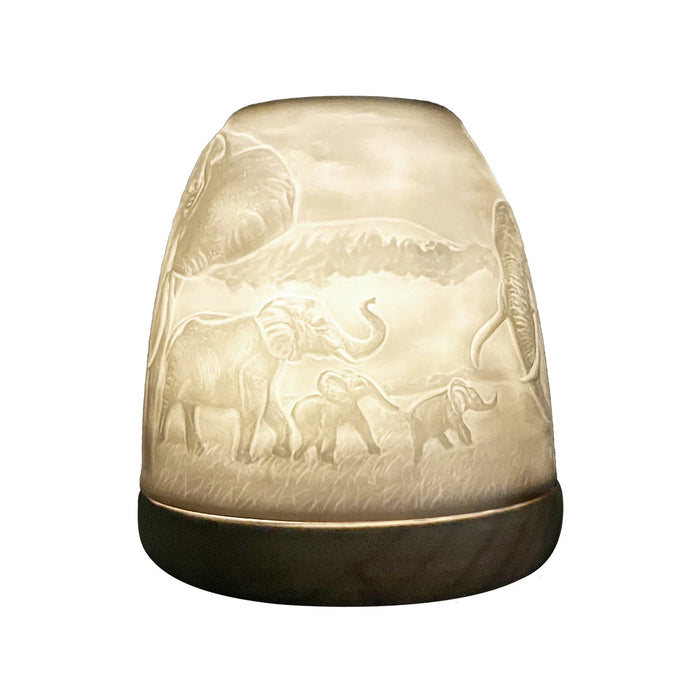 Cello Tall Tealight Dome Elephant