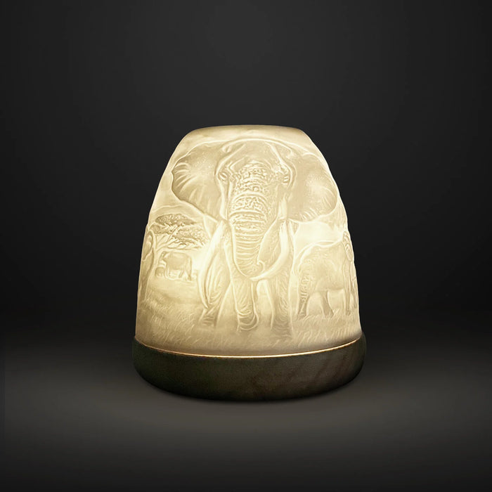 Cello Tall Tealight Dome Elephant