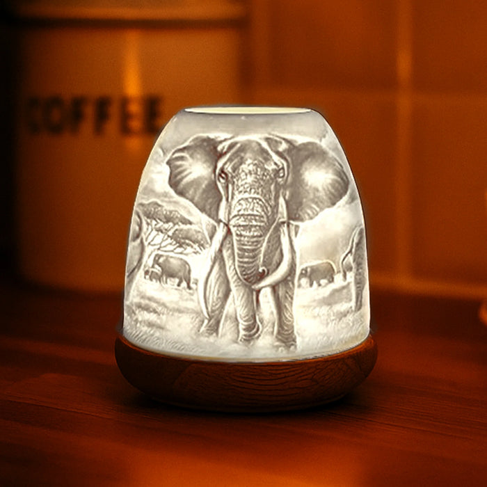 Cello Tall Tealight Dome Elephant