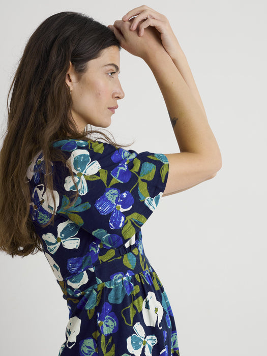 Seasalt Women's Chateaux Half Sleeve Maxi Dress In Lamorna Bloom Maritime