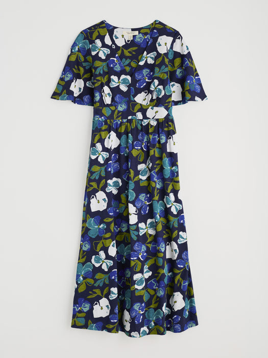 Seasalt Women's Chateaux Half Sleeve Maxi Dress In Lamorna Bloom Maritime