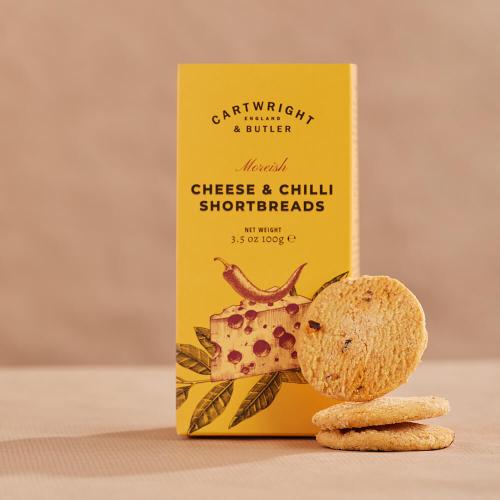 Cartwright & Butler Cheese & Chilli Shortbreads In Carton