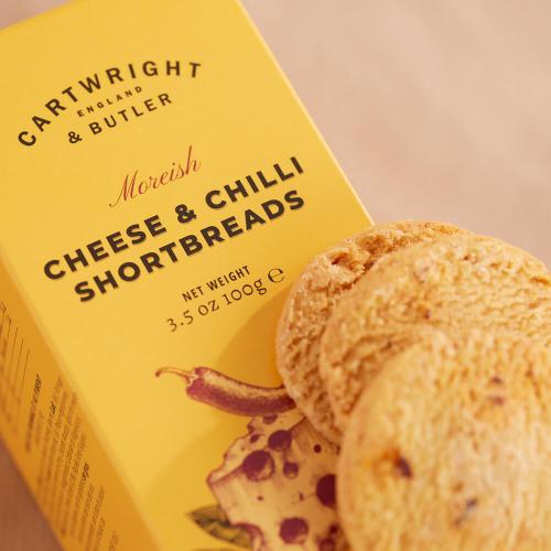 Cartwright & Butler Cheese & Chilli Shortbreads In Carton