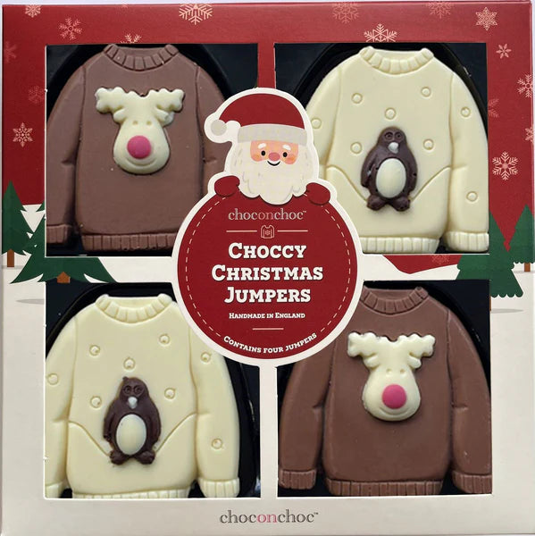 Choc On Choc Decorated Assorted Chocolate Christmas Jumpers Carton