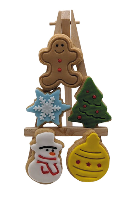 Cookielicious & Co Festive Mini Christmas Mix Shortbread Biscuits