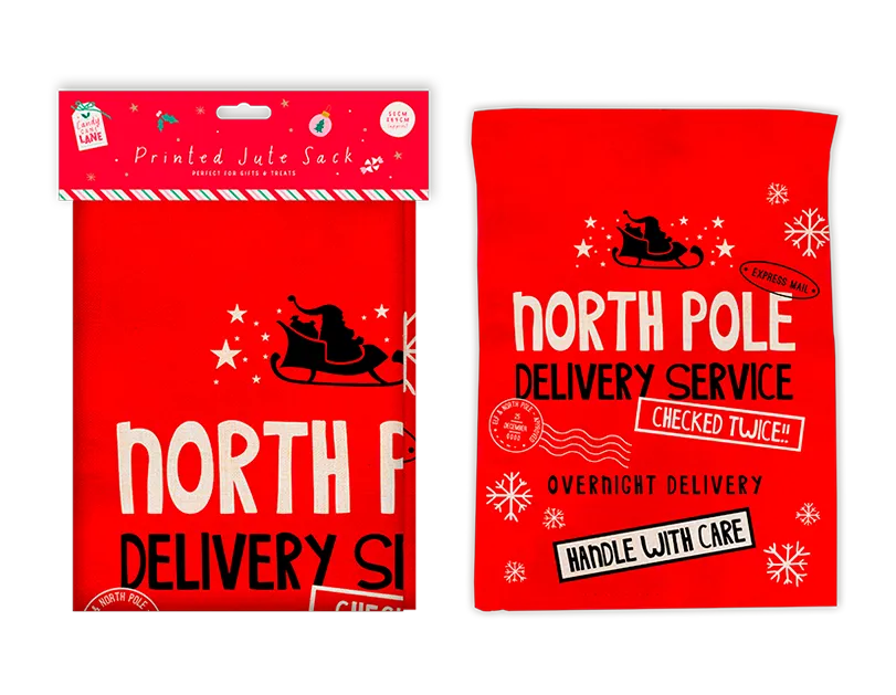 Christmas Jute Sack 69cm x 50cm