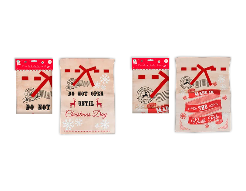 Christmas Printed Jute Sack