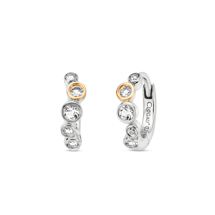 Clogau Celebration Sterling Silver Huggie Hoop Earrings