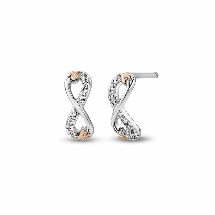 Clogau Sterling Silver Tree of Life Infinity Stud Earrings with Topaz