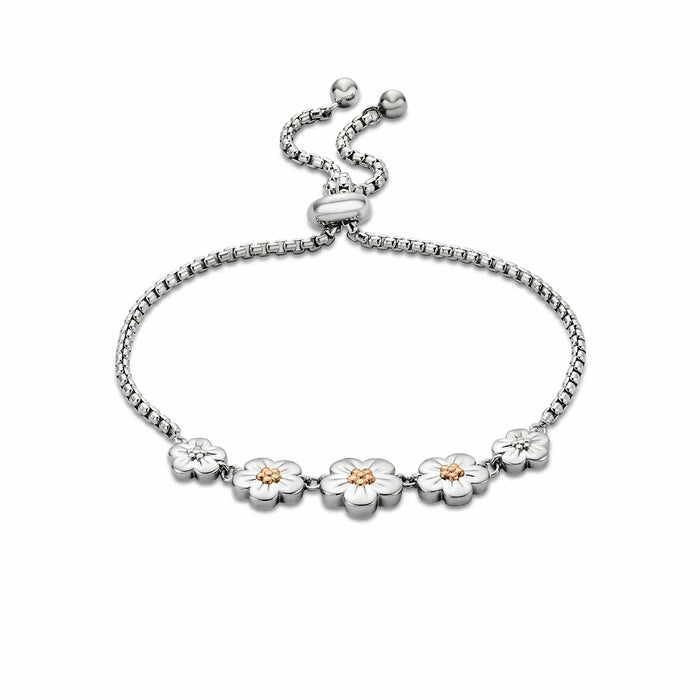 Clogau Nature's Wonder Sterling Silver Forget-Me-Not Adjustable Bracelet
