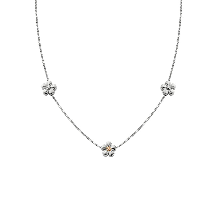 Clogau® Nature's Wonder Forget-Me-Not Adjustable Silver Necklace