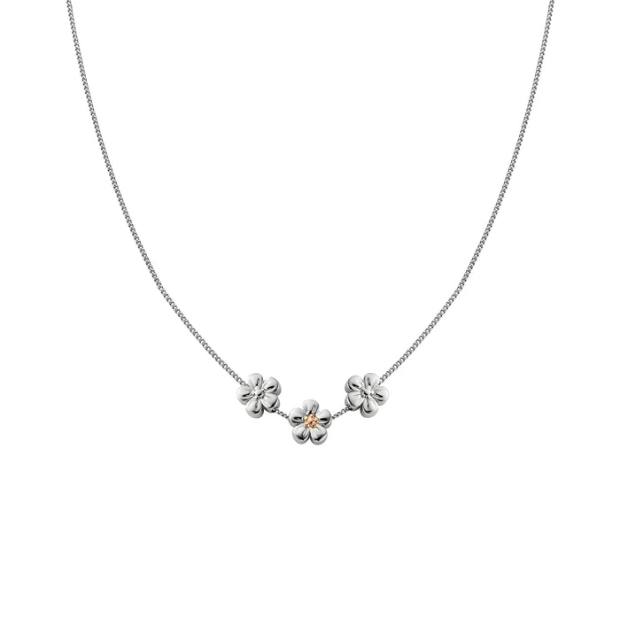 Clogau® Nature's Wonder Forget-Me-Not Adjustable Silver Necklace