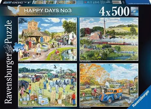 Ravensburger Countryside Nostalgia 4 x 500pc Puzzles