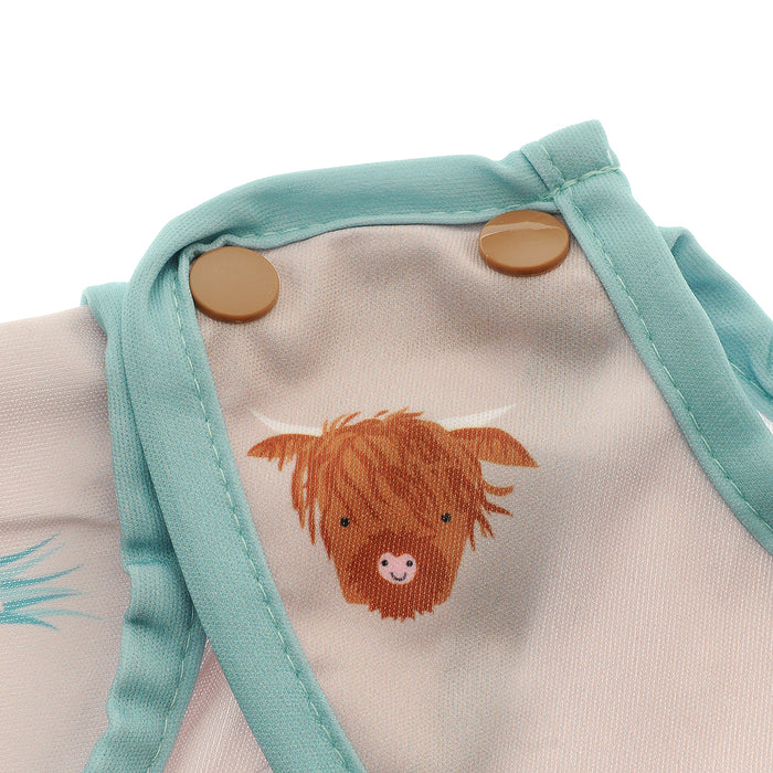 Ziggle Coverall Feeding Bib Highland Cow