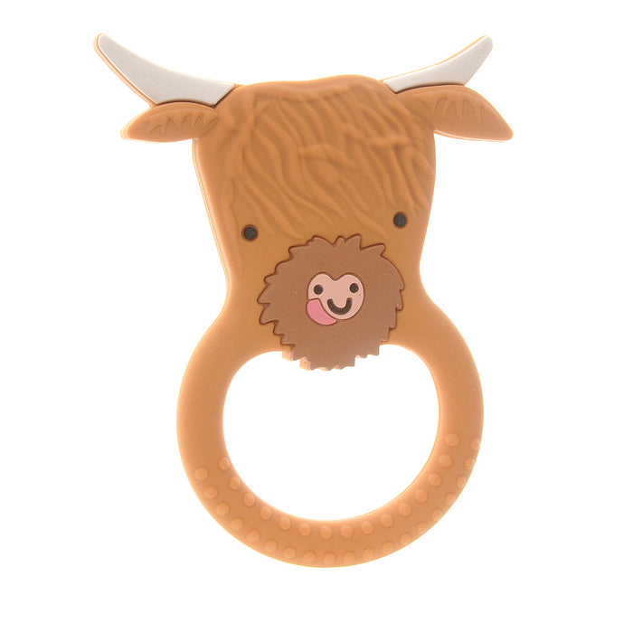 Ziggle Highland Cow Teether Silicone